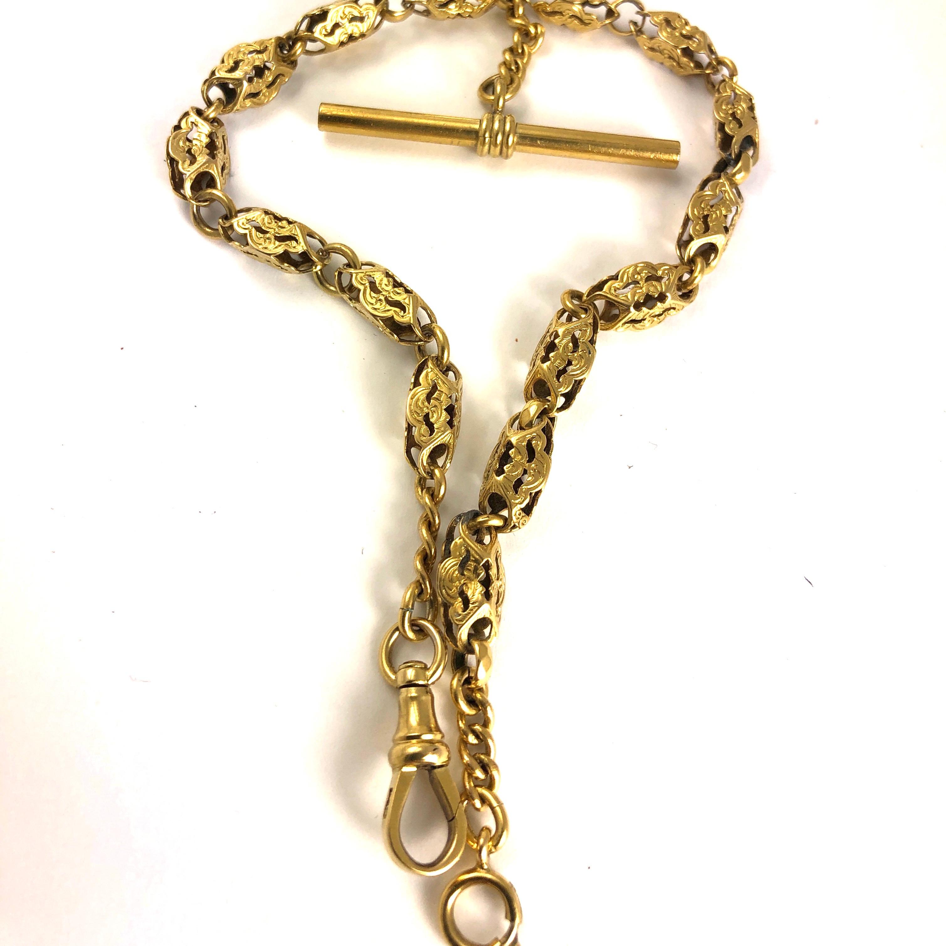 Victorian 9 Carat Gold Albert Chain In Good Condition In Chipping Campden, GB