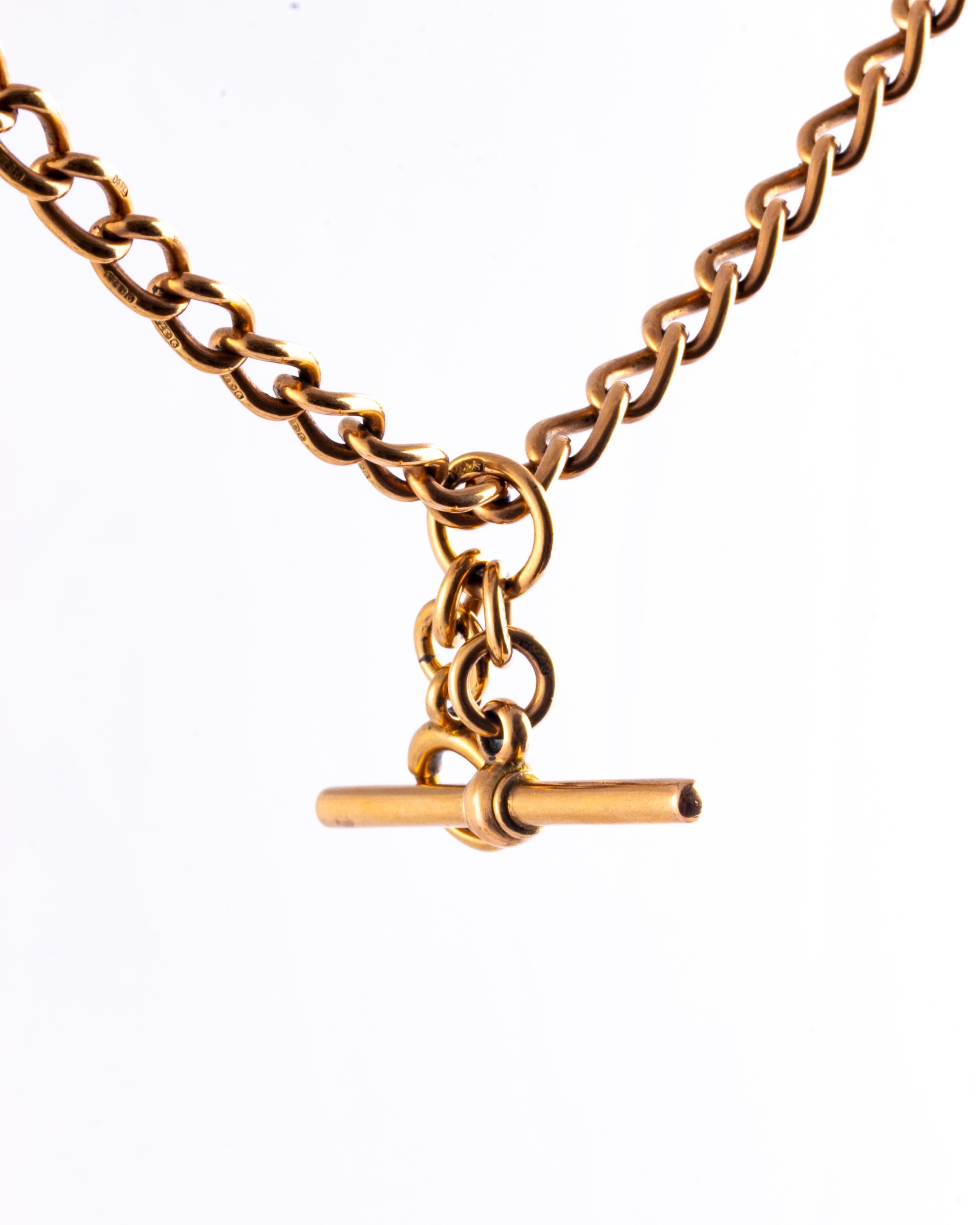 Women's or Men's Victorian 9 Carat Gold Albert or Necklace