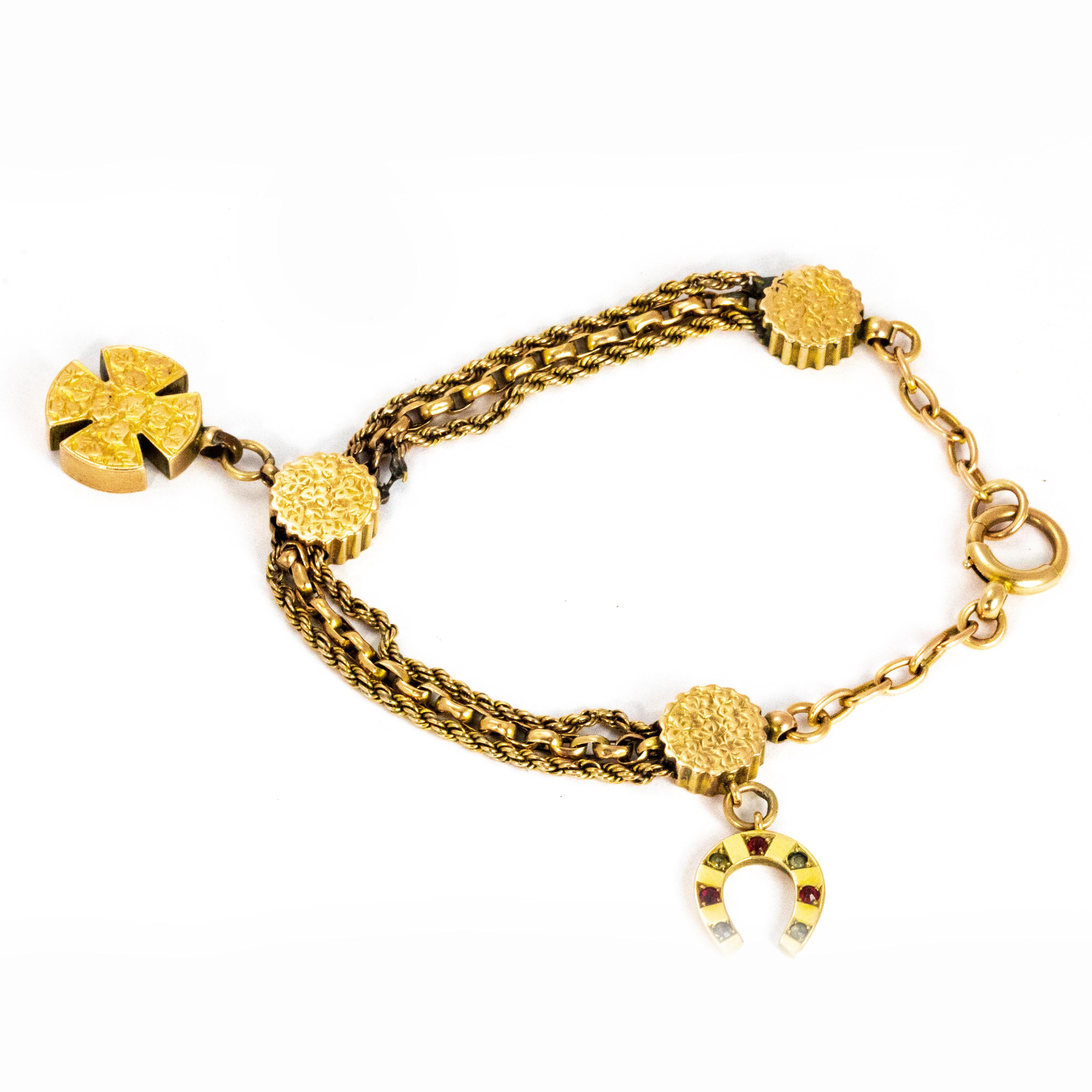 Victorian 9 Carat Gold Albertina Bracelet 2