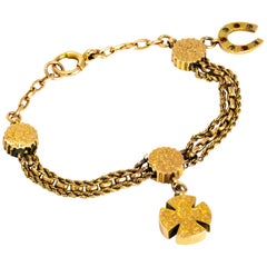 Victorian 9 Carat Gold Albertina Bracelet