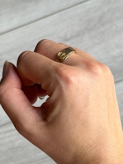 Victorian 9 Carat Gold and Braided Hair Buckle Memorial Band