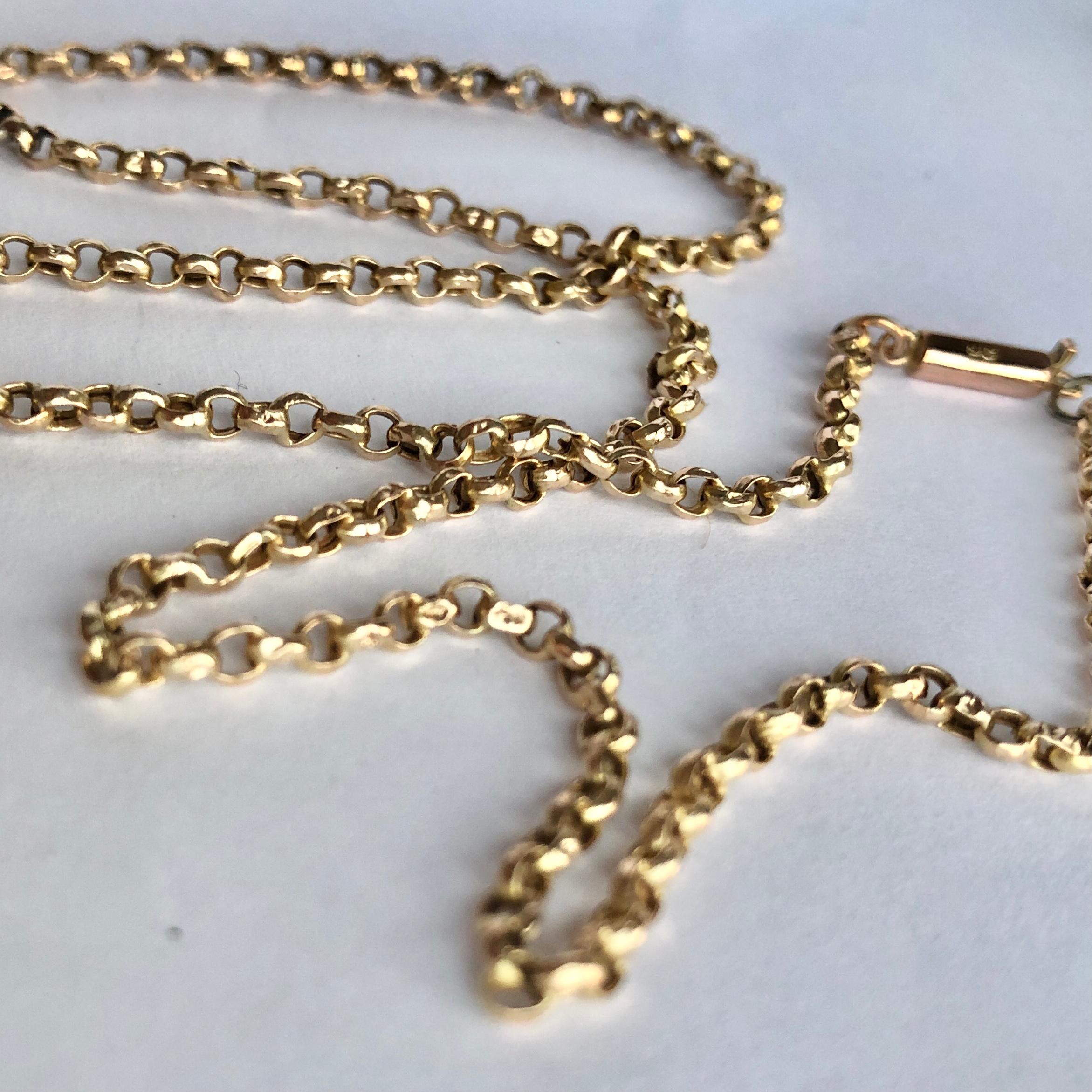 9 carat gold belcher necklace