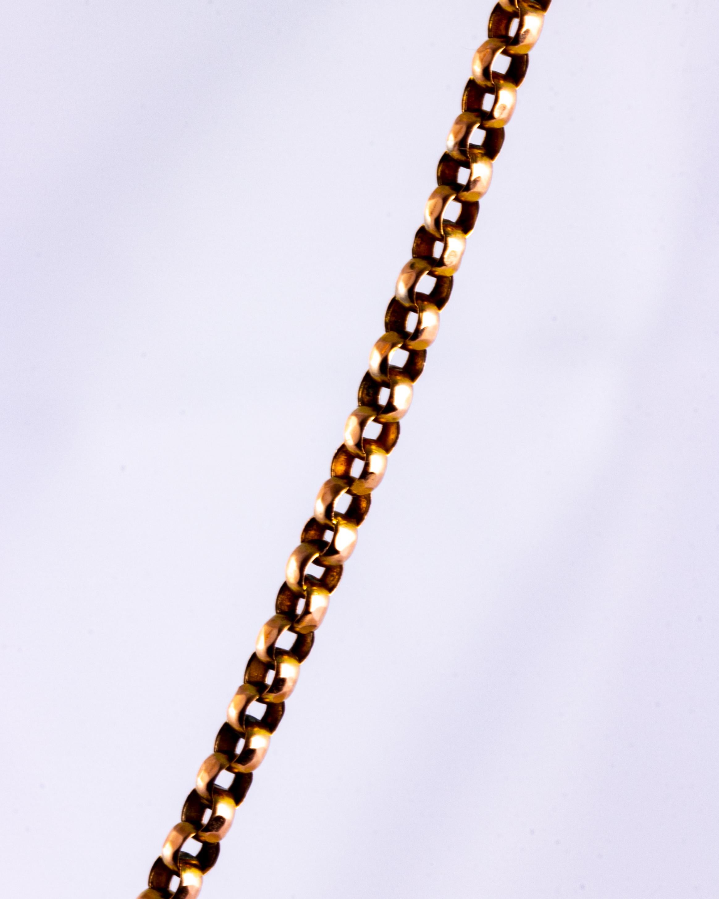Women's or Men's Victorian 9 Carat Gold Belcher Chain Necklace