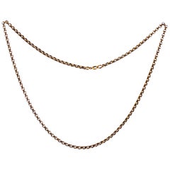 Victorian 9 Carat Gold Belcher Chain Necklace