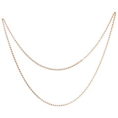 Victorian 9 Carat Gold Belcher Chain Necklace