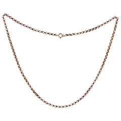 Victorian 9 Carat Gold Belcher Chain Necklace