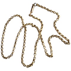 Victorian 9 Carat Gold Belcher Chain Necklace