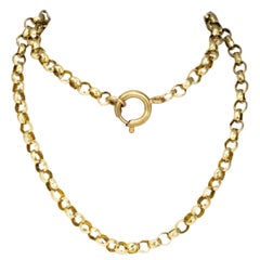 Victorian 9 Carat Gold Belcher Chain Necklace