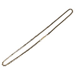 viktorianische 9 Karat Gold Gürtelkette Halskette
