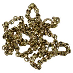 Victorian 9 Carat Gold Belcher Link Necklace Chain 17"