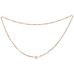 Victorian 9 Carat Gold Box Link Necklace