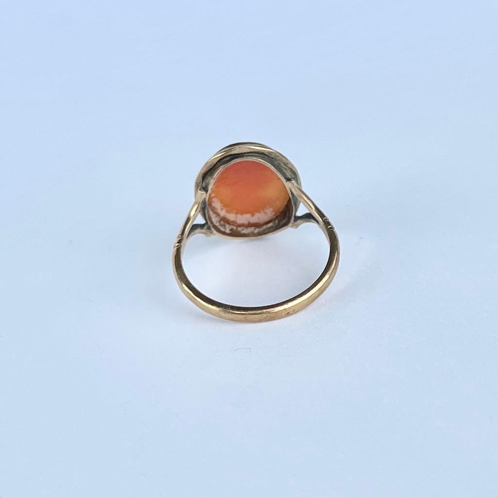 Women's Victorian 9 Carat Gold Cameo Ring For Sale