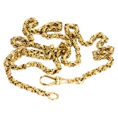 Victorian 9 Carat Gold Double Link Chain Necklace