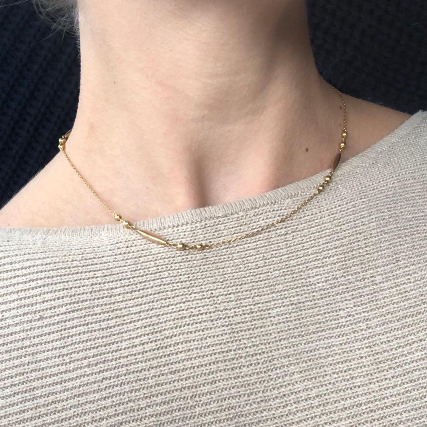 Women's or Men's Victorian 9 Carat Gold Link Necklace
