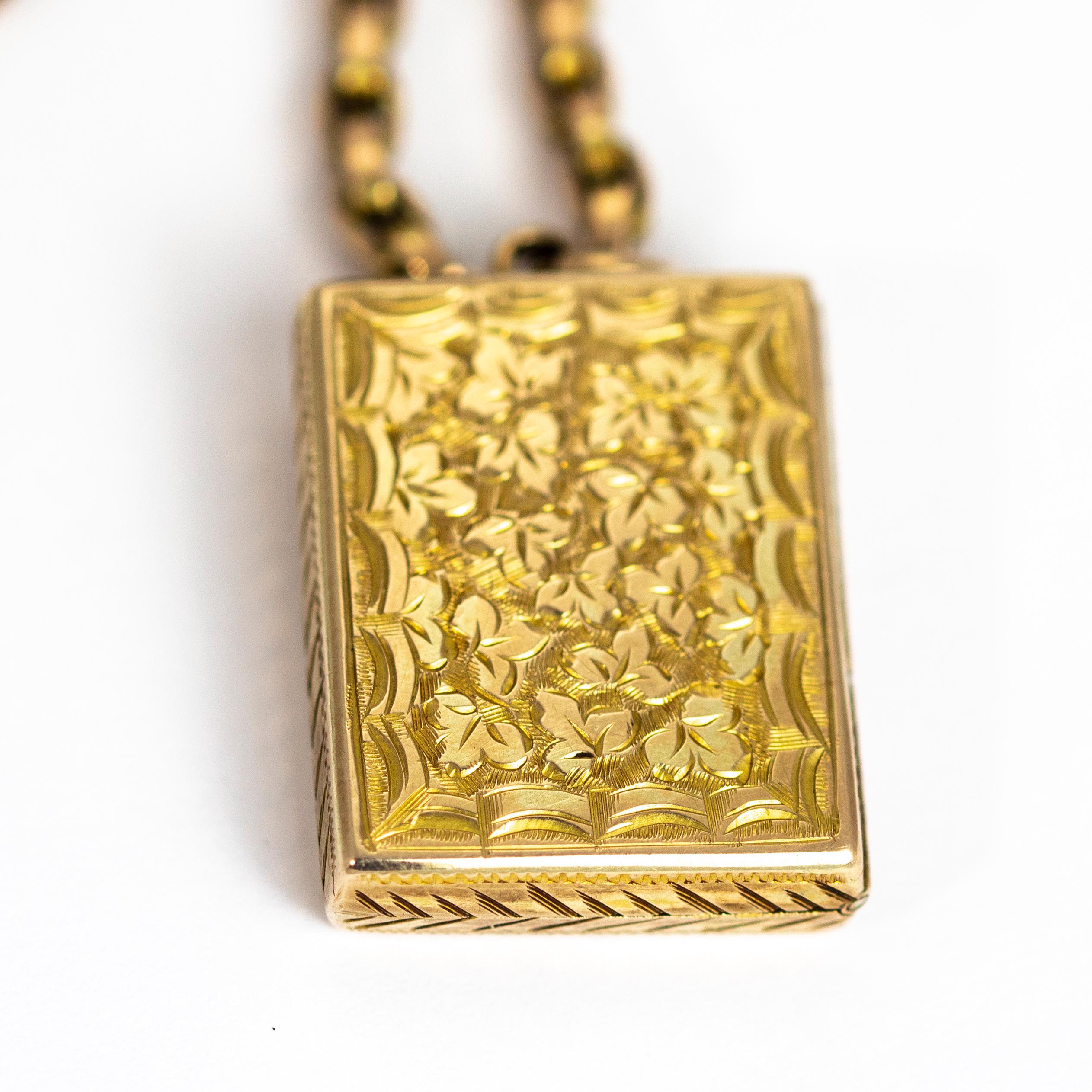 Women's or Men's Victorian 9 Carat Gold Locket Longuard