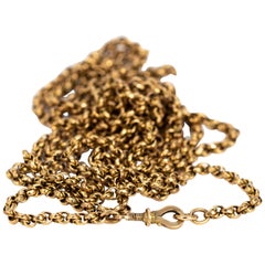 Victorian 9 Carat Gold Longuard Chain