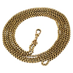 Victorian 9 Carat Gold Longuard Chain Necklace