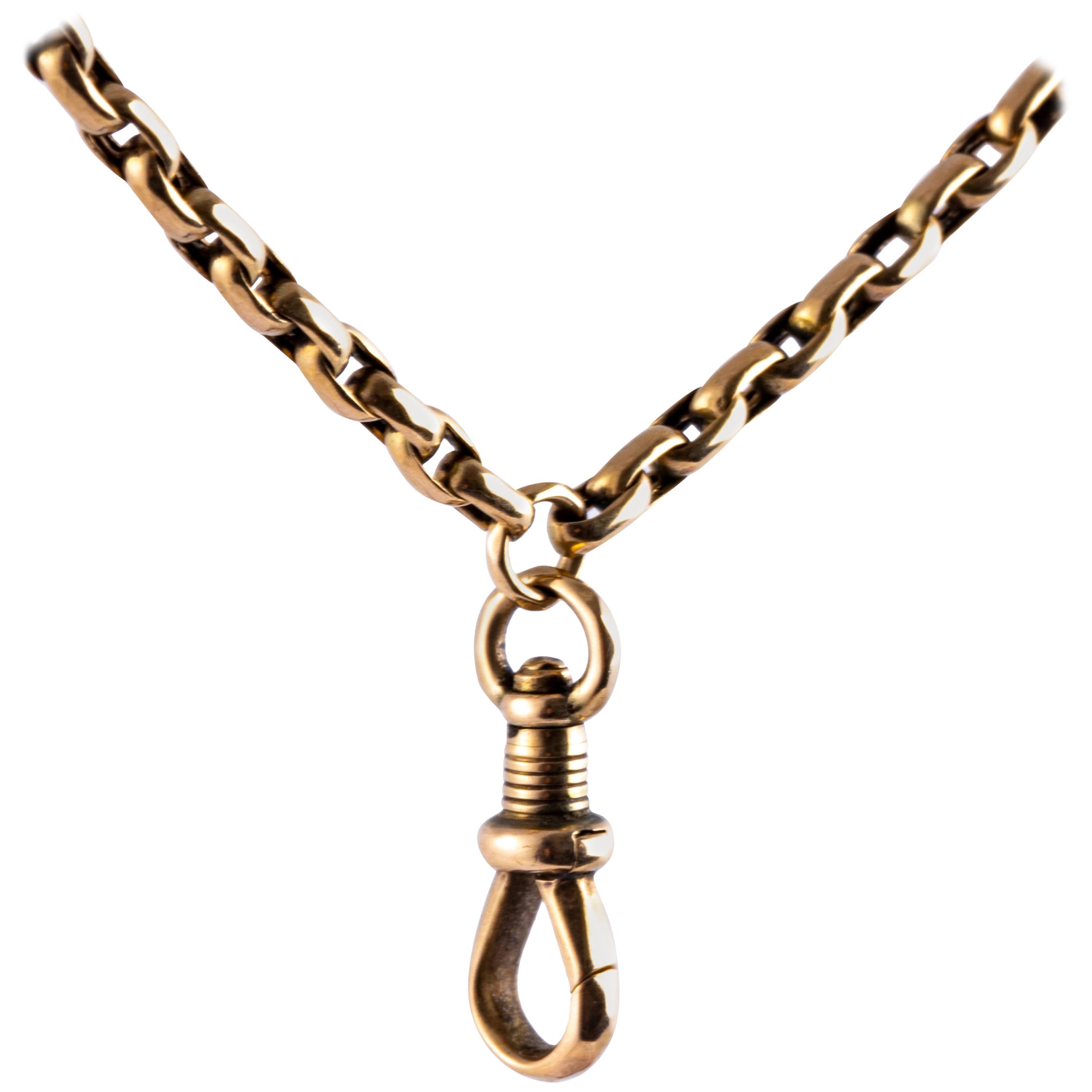 Victorian 9 Carat Gold Longuard Necklace