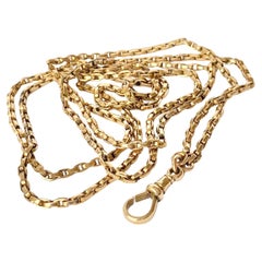 Victorian 9 Carat Gold Longuard Necklace