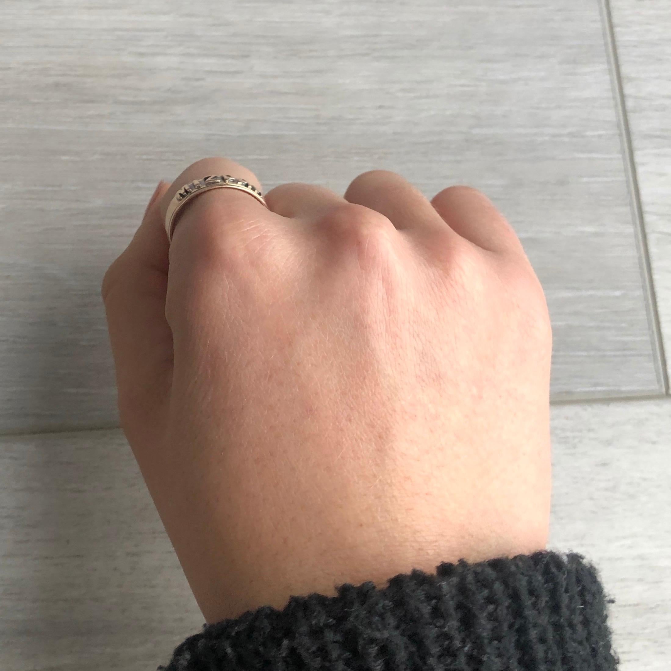 Women's or Men's Victorian 9 Carat Gold Mizpah Ring