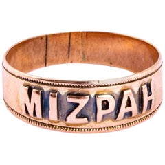 viktorianischer Mizpah-Ring aus 9 Karat Gold