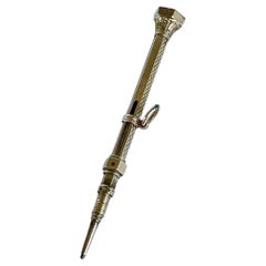 Victorian 9 Carat Gold Pencil Pendant