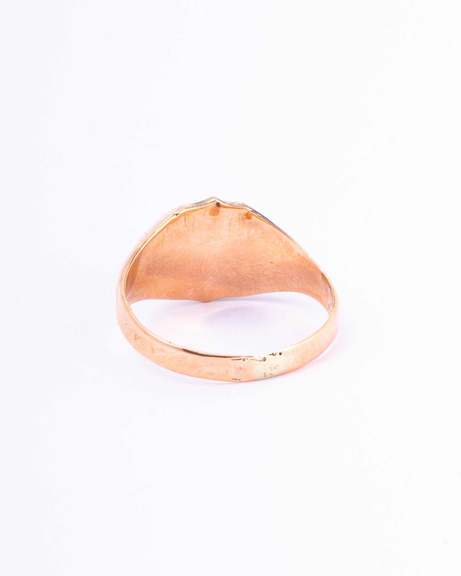 Women's or Men's Victorian 9 Carat Gold Signet Ring