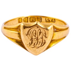 Antique Victorian 9 Carat Gold Signet Ring
