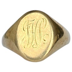 Antique Victorian 9 Carat Gold Signet Ring