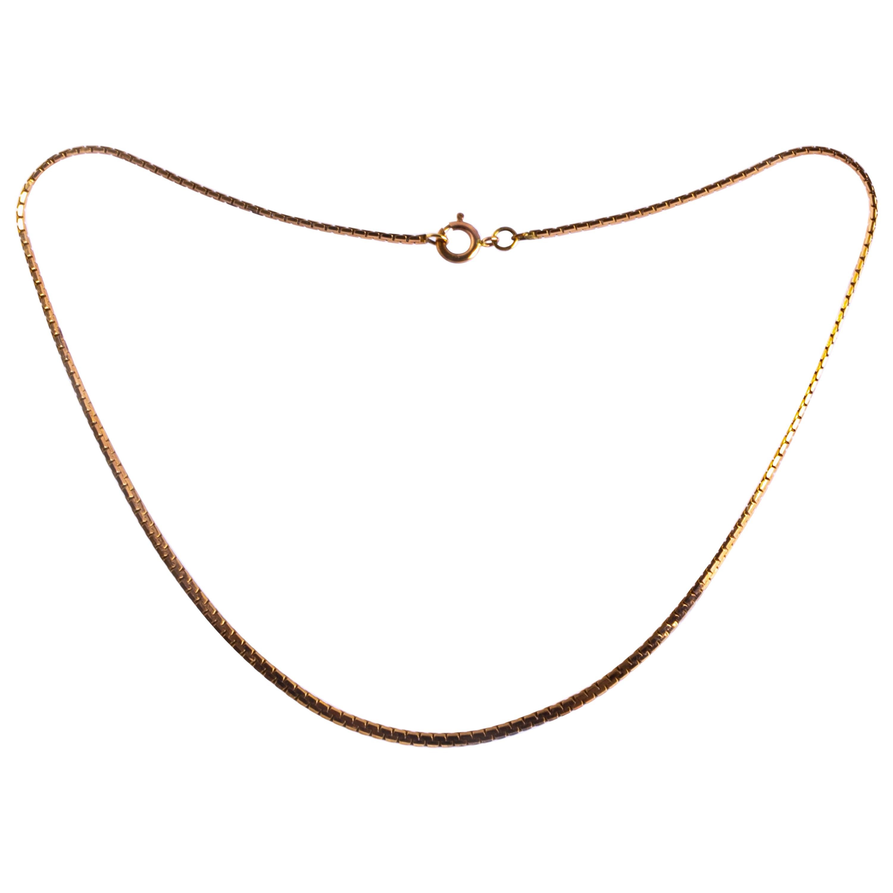 Victorian 9 Carat Gold Snake Link Necklace