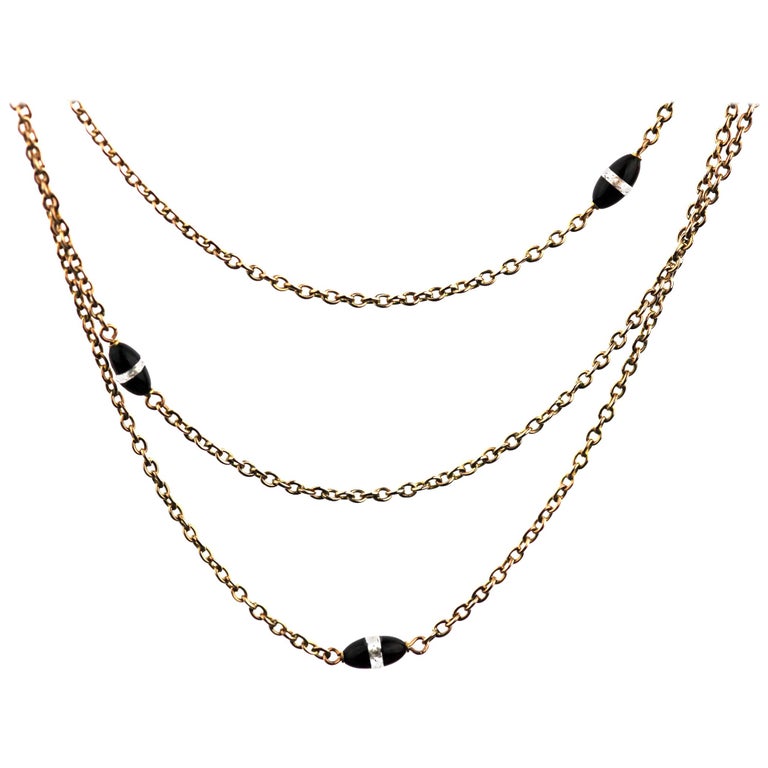 Antique Victorian Guard Chain 3 Row Rose Gold Necklace Onyx And Rock Crystal At 1stdibs Antique Victorian Guard Chain 3 Row Rose Gold Necklace Onyx And Rock Crystal At 1stdibs