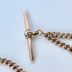 Victorian 9 Carat Rose Gold Albert Chain