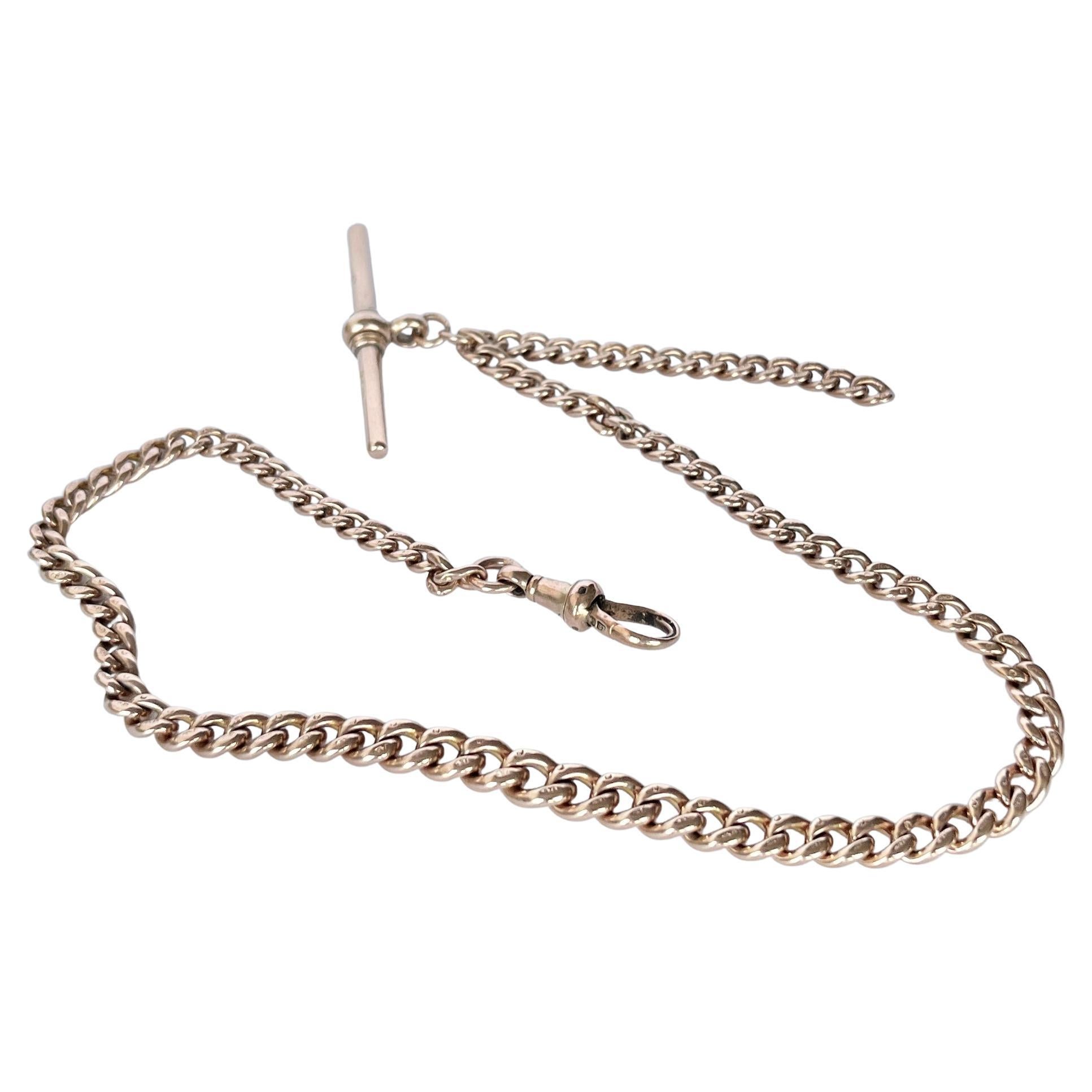 Victorian 9 Carat Rose Gold Albert 
