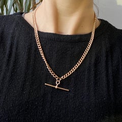 Victorian 9 Carat Rose Gold Albert Chain or Necklace