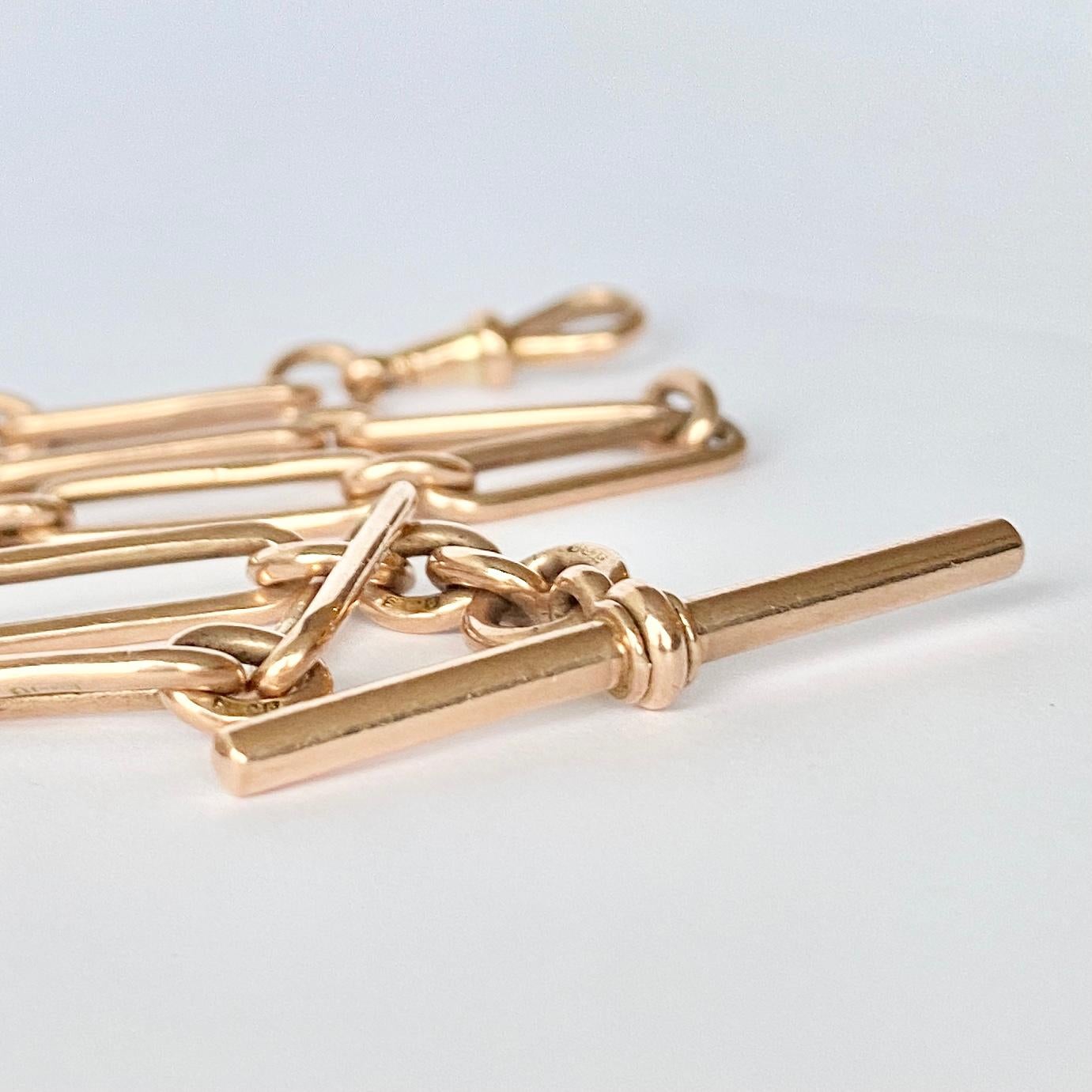 rose gold fob necklace