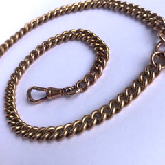 Victorian 9 Carat Rose Gold Albert or Necklace