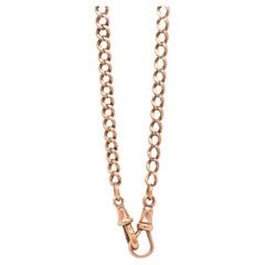 Victorian 9 Carat Rose Gold Antique Albert Chain, circa 1900's