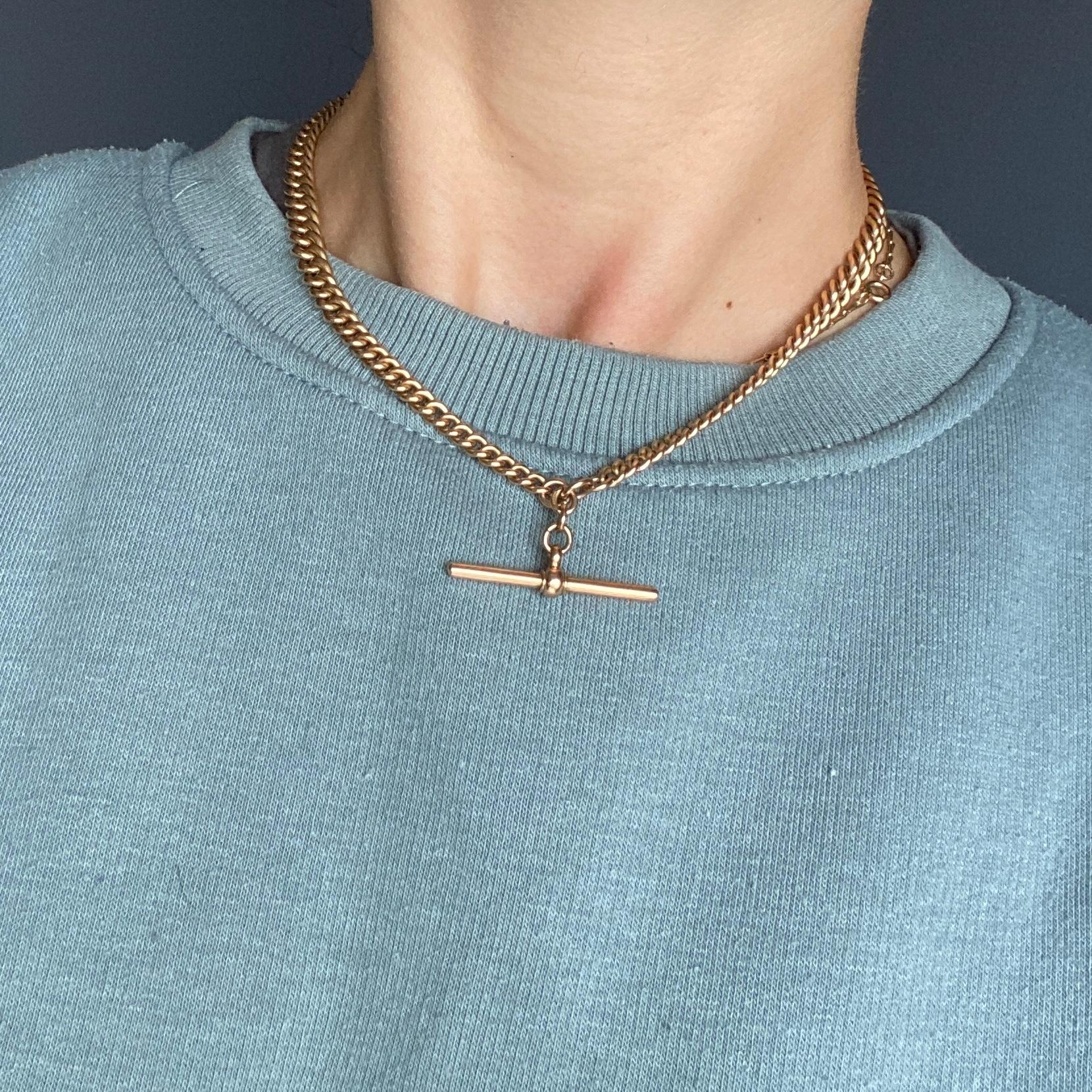 victorian rose gold albert chains