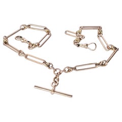 Catena o collana vittoriana in oro rosa 9 carati Fancy Albert