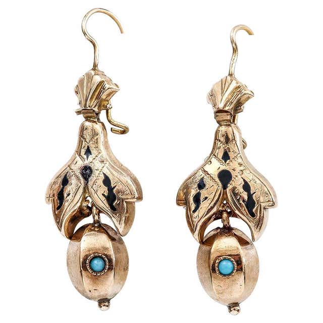 Diamond, Pearl and Antique Drop Earrings - 8,479 For Sale at 1stdibs ...