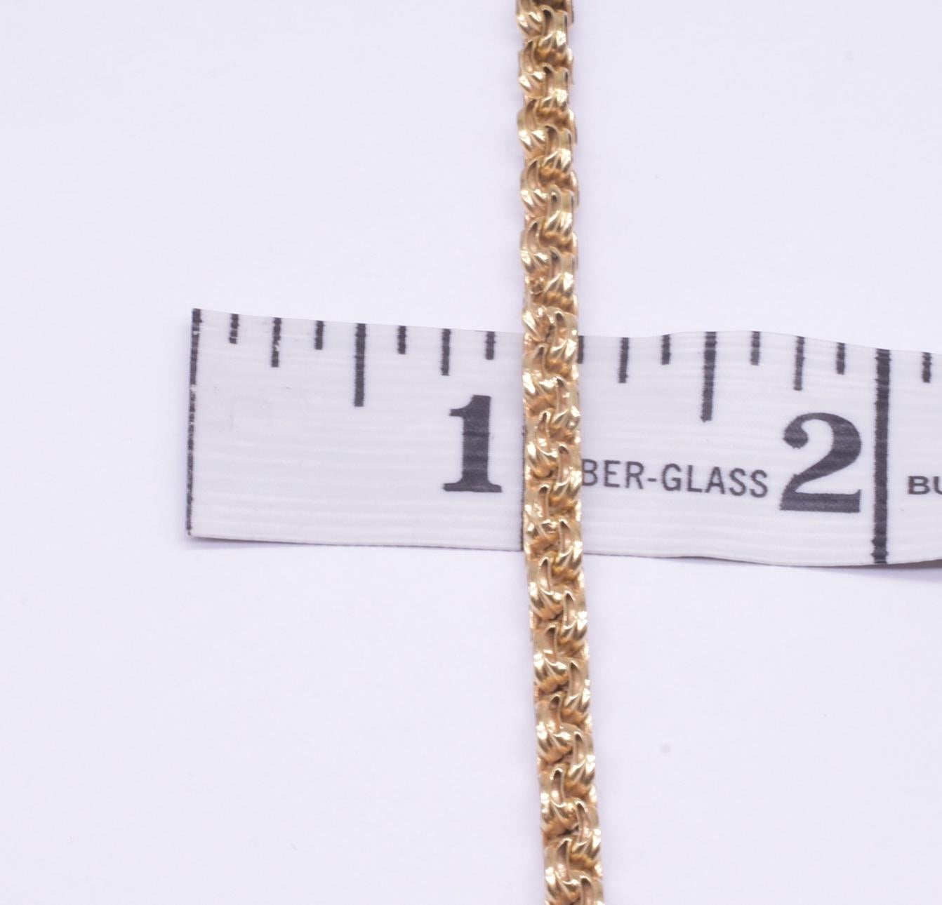 Chaîne de montre de garde victorienne à nœud d'amour en or 9 carats en vente 2