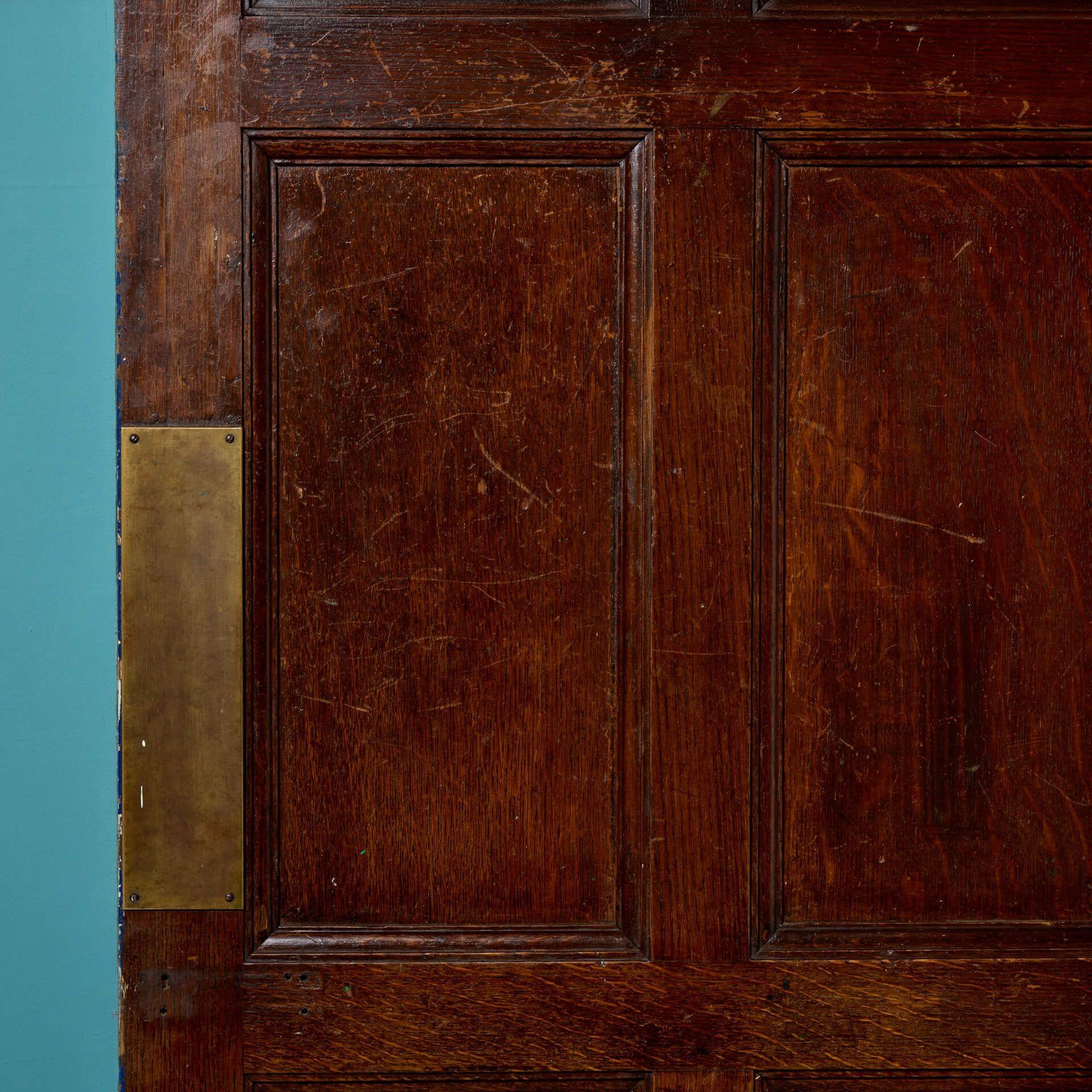Viktorianische 9-Paneel Eiche Tür im Zustand „Relativ gut“ im Angebot in Wormelow, Herefordshire