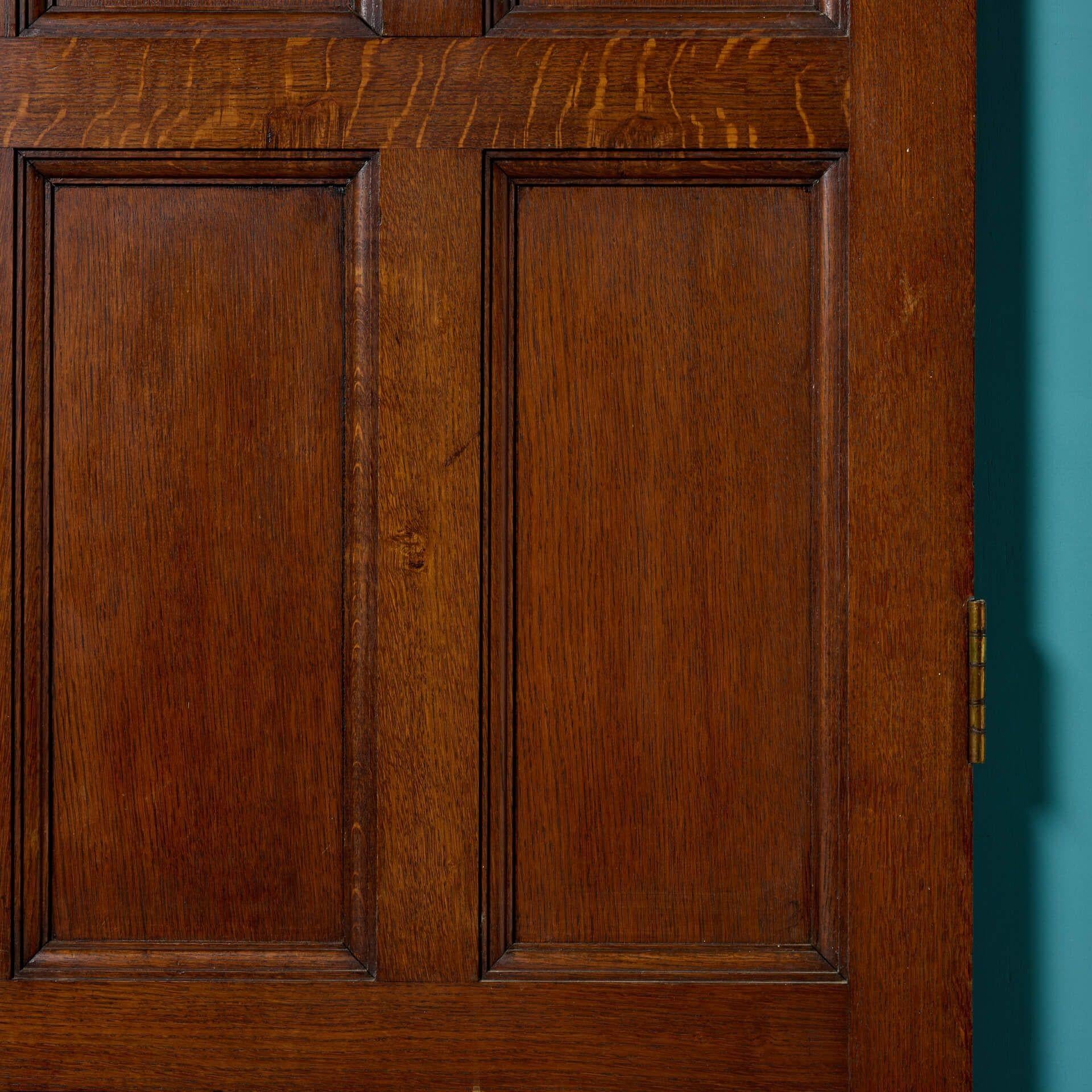 19th Century Victorian 9 Panel Solid Oak Door For Sale