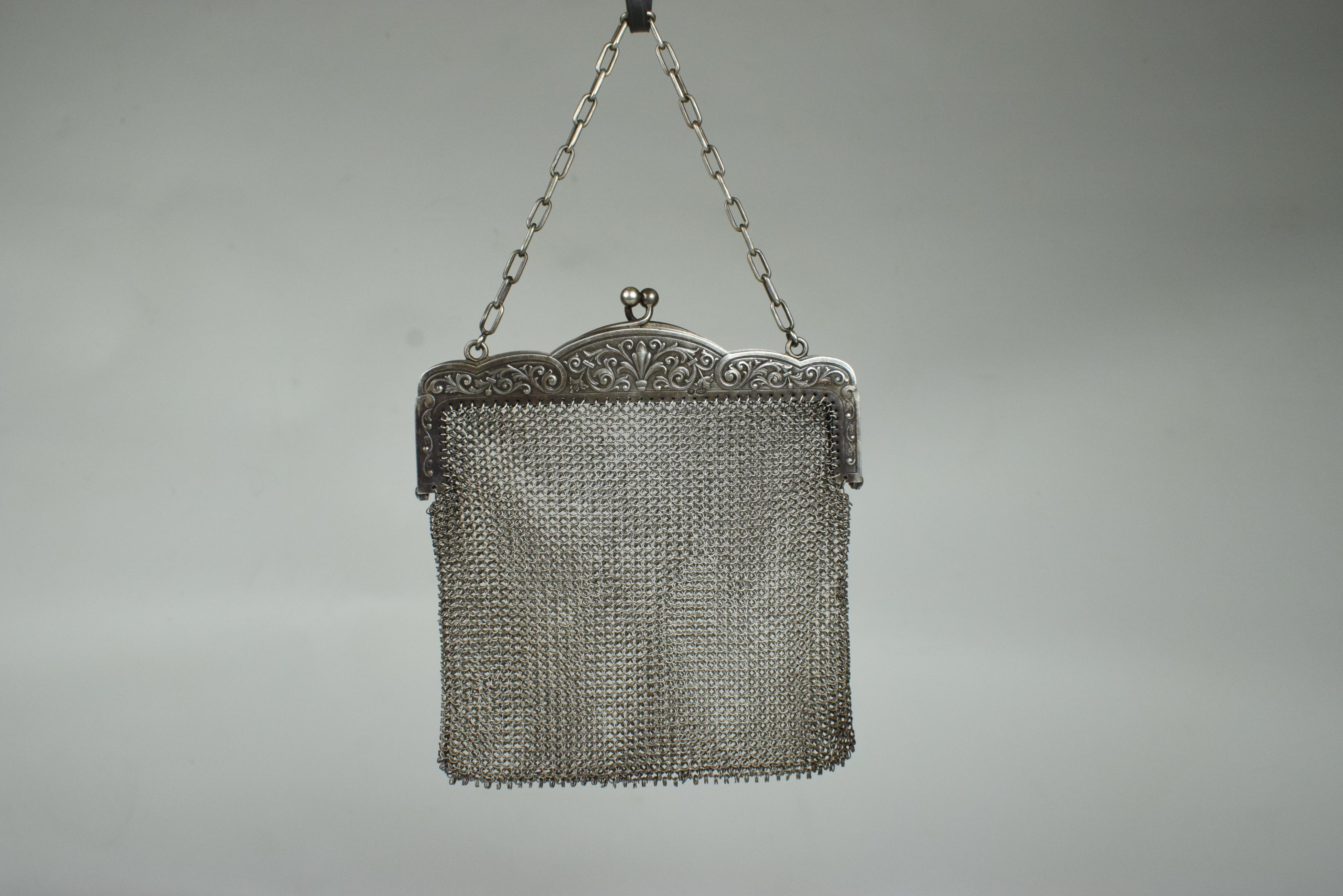 victorian era chain mail purse