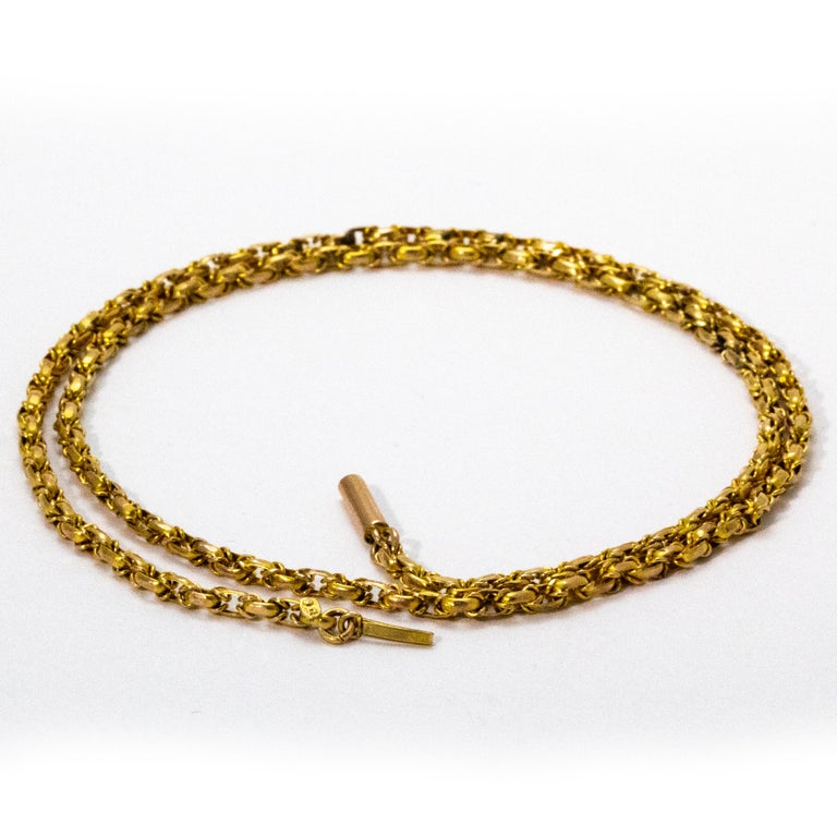 Victorian 9 Carat Gold Chain Necklace at 1stDibs