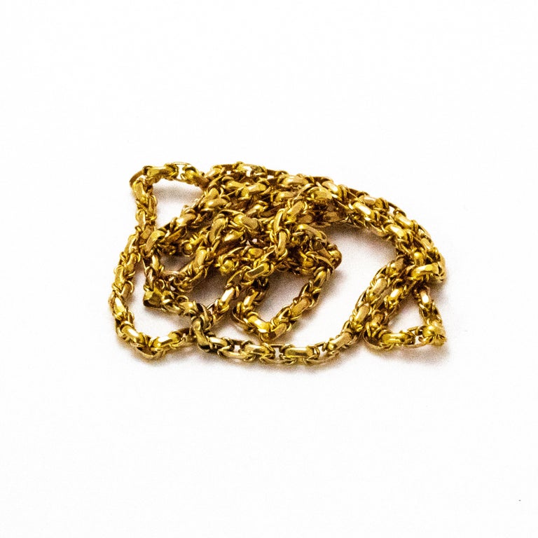 Victorian 9 Carat Gold Chain Necklace at 1stDibs