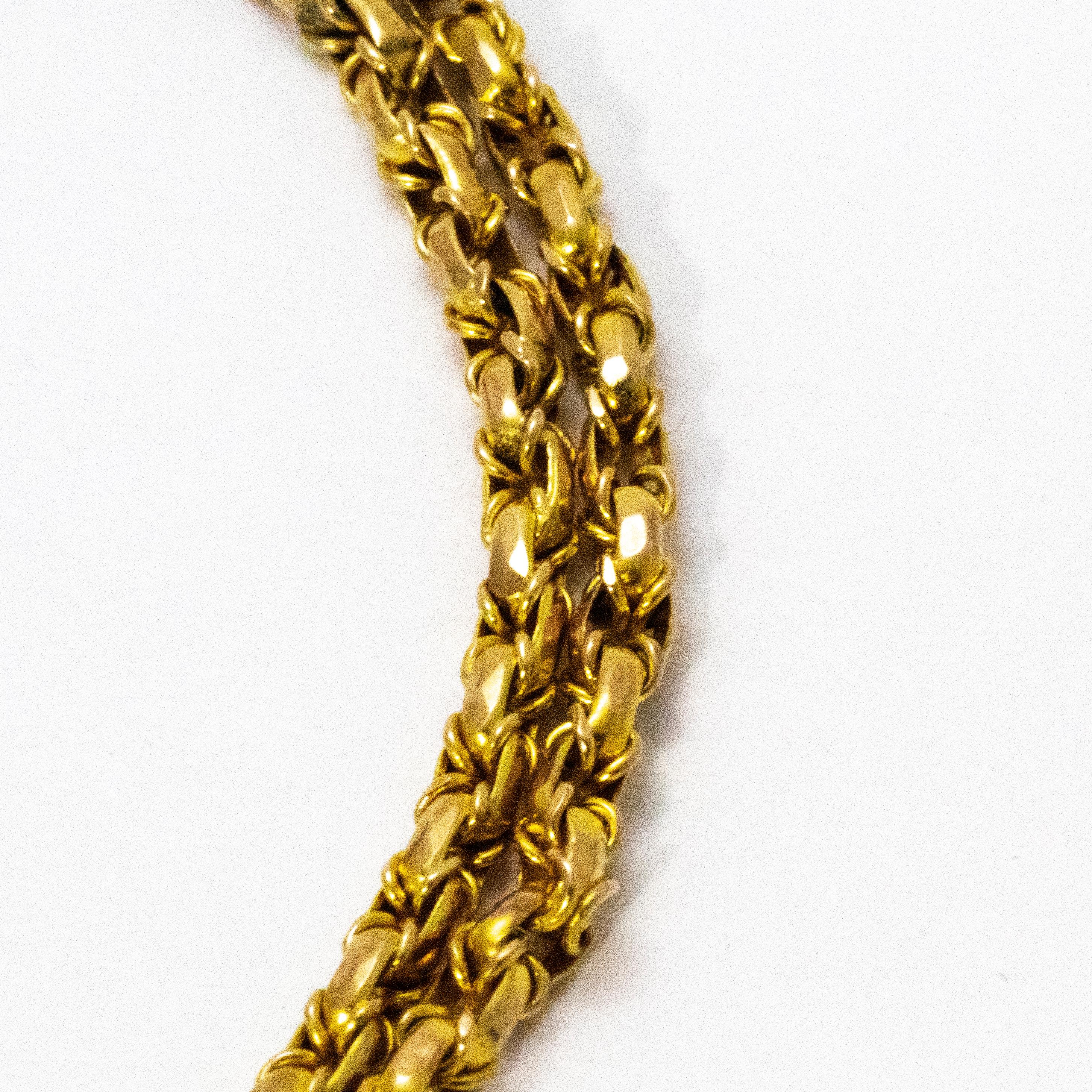 Victorian 9 Carat Gold Chain Necklace In Good Condition In Chipping Campden, GB