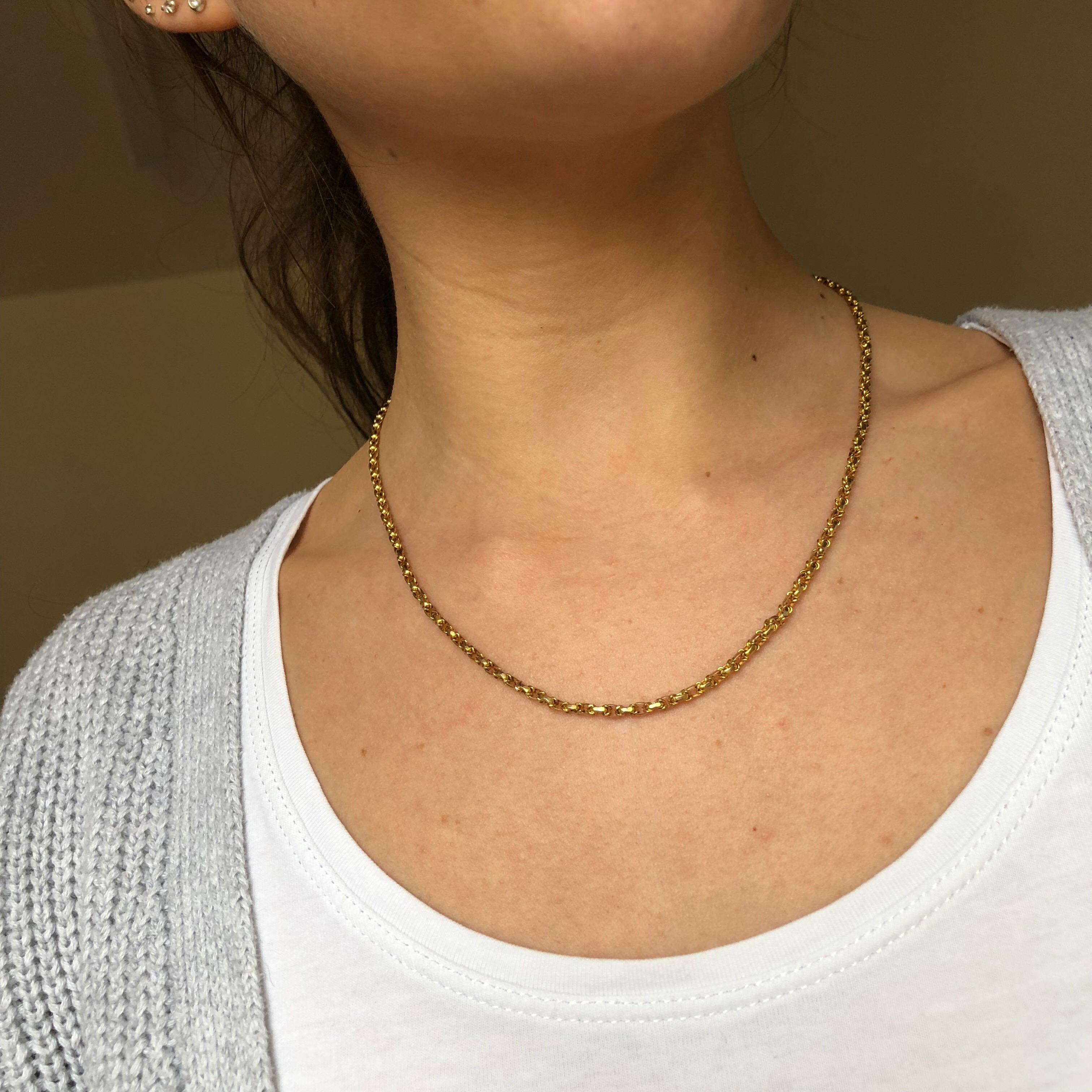 Women's or Men's Victorian 9 Carat Gold Chain Necklace