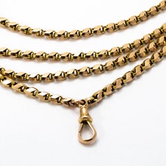 Victorian 9 Carat Gold Long Guard Chain