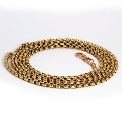 Victorian 9 Carat Gold Long Guard Chain